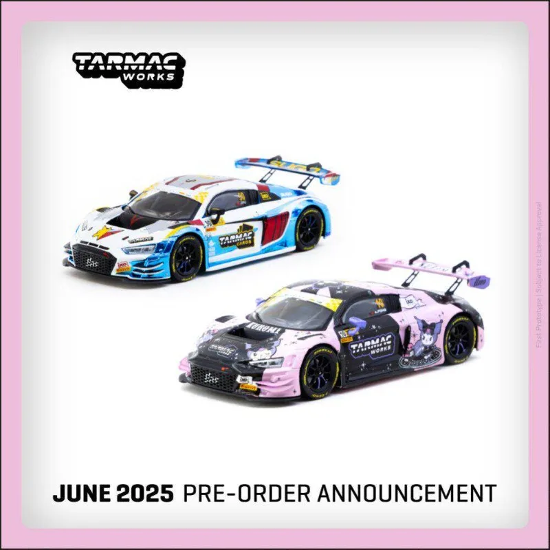 Масштабная модель автомобиля TW 1:43 Audi R8 LMS GT3 evo II из литого сплава для гонок Macau GT Cup 2024. Игрушка для мальчиков. Коллекционный предмет для взрослых.