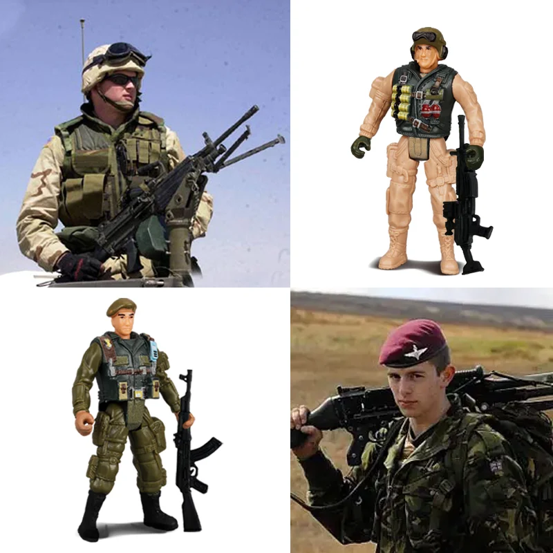 6 Stück Krieger Elite Force antike Militärs oldat Action figur Spielzeug bewegliche Armee Terrorist Swat Team Waffe für Kinder Junge Geschenk