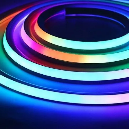 Светодиодные неоновые ленты RGBIC, 5 В, USB цвета, полоски с Bluetooth-приложением, дистанционное управление, синхронизация музыки, изменение цвета для вечеринки, дома