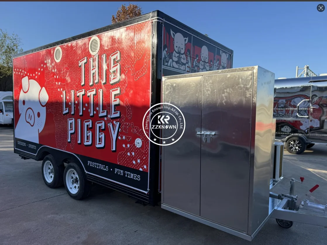 شاحنة طعام متنقلة لتقديم الطعام مقطورة مجهزة بالكامل في الهواء الطلق المحمول البيرة الآيس كريم عربات القهوة مقطورات الطعام مجهزة بالكامل