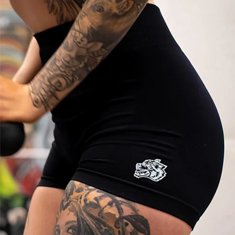 Darc السراويل الرياضية مرونة اليوغا السراويل للنساء الذئب رئيس عارية الشعور اليوغا السراويل الخوخ الورك اللياقة البدنية تنفس السراويل الرياضية No2