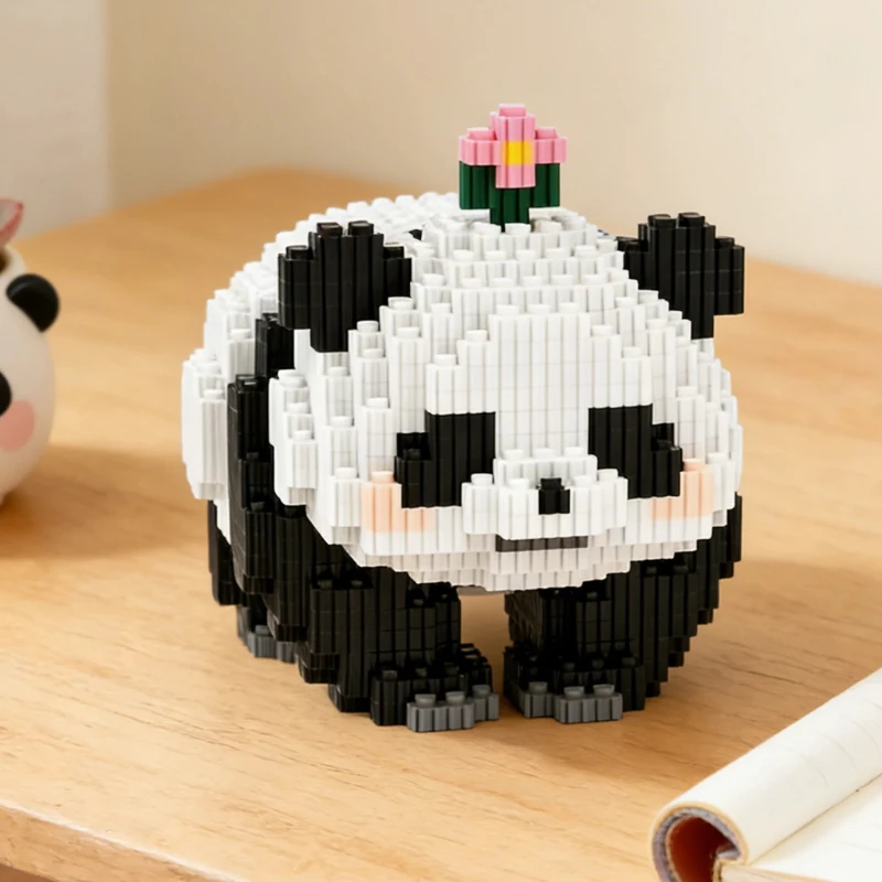 

Kawaii Flower Panda ﻿Figure Building Blocks Children's Educational DIY Assembly Toy Room Desktop Ornaments Surprise Holiday Gift