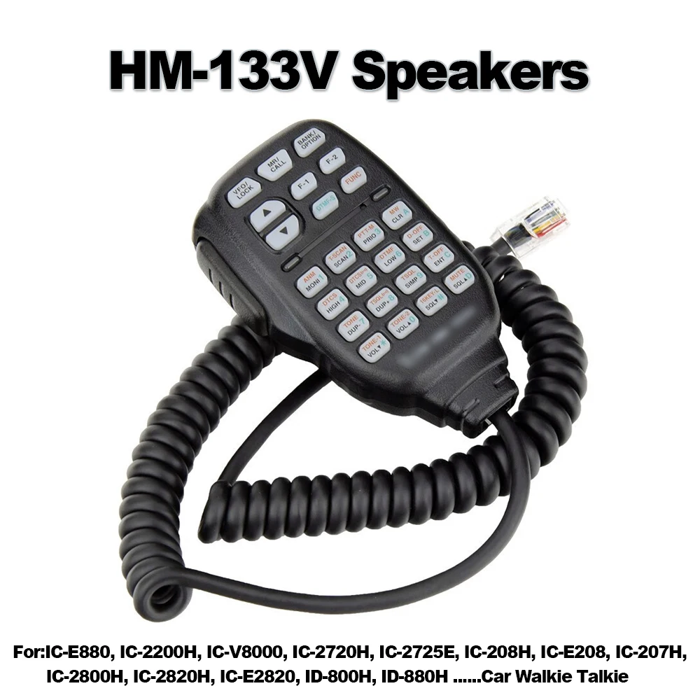 HM-133V Speaker Microphone HM-133 Hand Mic For ICOM Car Walkie Talkie IC-2200H IC-V8000 IC-2720 IC-2820H IC-7000 Vehicle Station