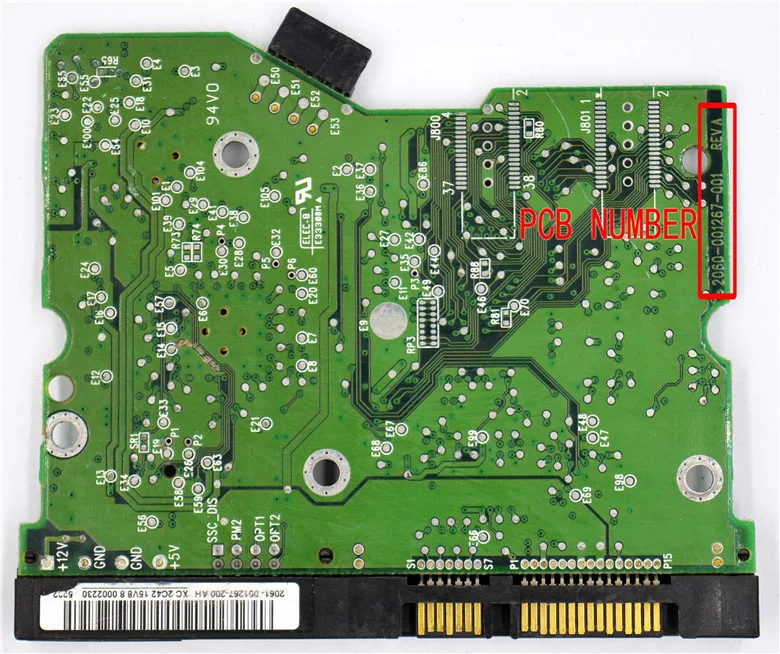 Circuito del disco rigido desktop WD 2060-001267-001 REV A / 2060-701293-001 / 2060-701267-001 REV A