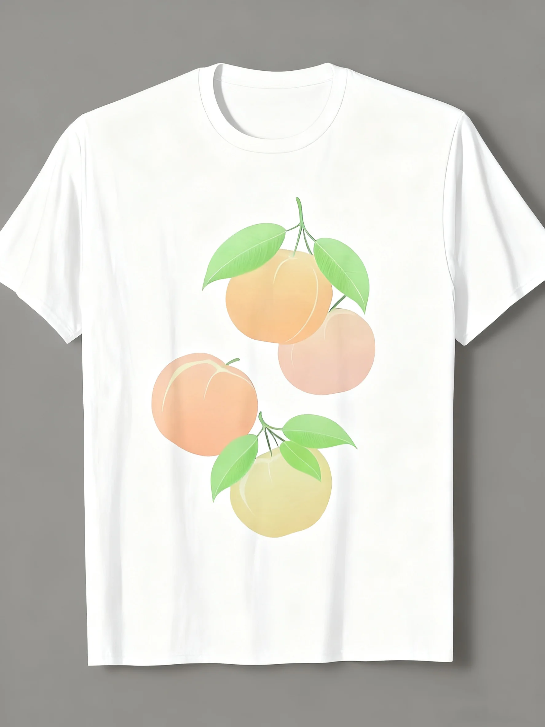Fruit Graphic Print Summer Autumn Winter Men's and Women's Short Sleeved T-shirts Casual Loose Outdoor Street Fashion