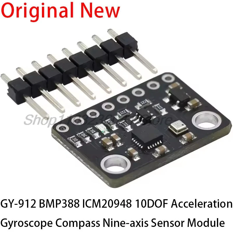 

GY-912 BMP388 ICM20948 10DOF Гироскоп ускорения Компас Девятиосевой сенсорный модуль