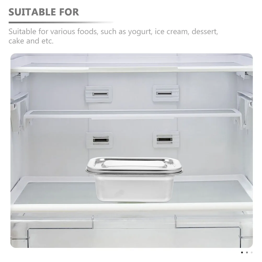 

Ice Cream Box Food Serving Contenitore Per Ghiaccio Barattolo Gelato Metal Container Scatole Stainless Steel Trasporto