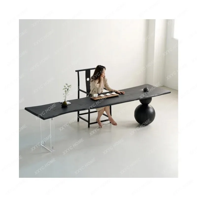 XX  Wabi Wind Ash Wood Art Desk Creative Modeling Large Board Dining Table