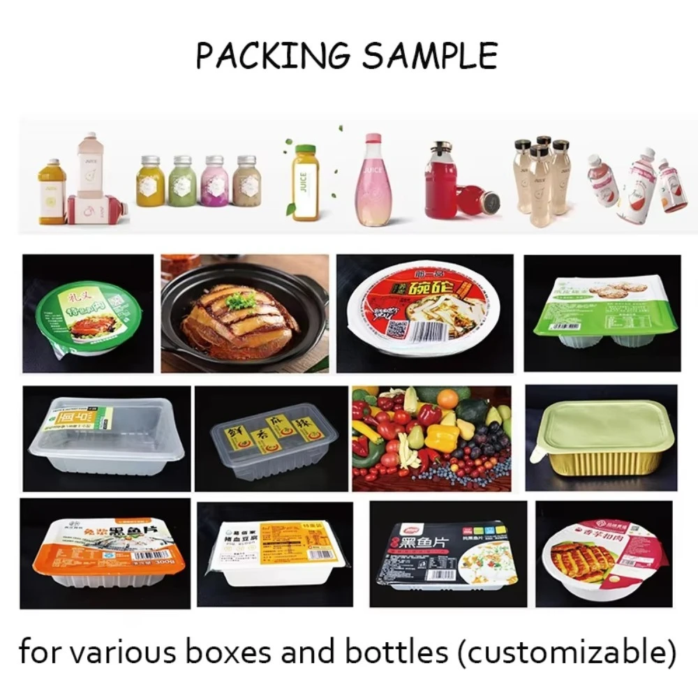 Automatic Pneumatic Multi Head Cup Sealing Machine Customizable Tray Lid Sealer for Milk Tea Bubble Tea Cans Bags Pouch Takeaway