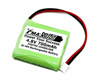 4.8V 700mAh Ni-MH Rechargeable Battery for BATT-02170 H-AAA Series GT685 SBC468/91 Baby Monitor Test Gear Long-Lasting
