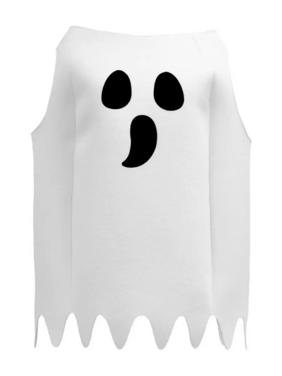 Nieuw Halloween-kostuum uit 2025 Spook Speelse toneelvoorstellingkleding Gepersonaliseerde print Prestatiekleding Polyestermateriaal
