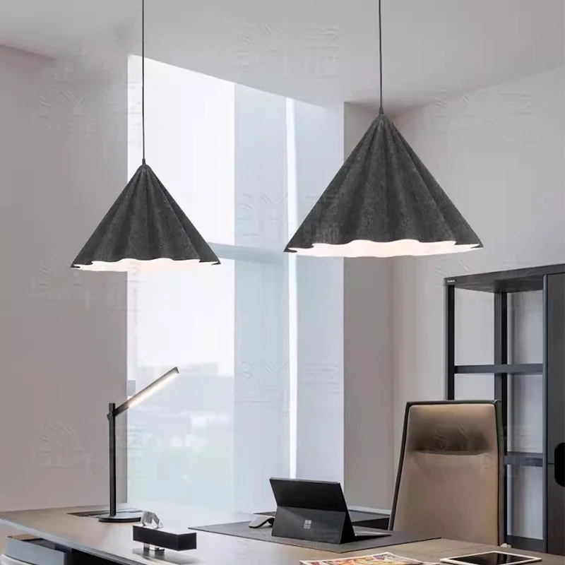 Modern Umbrella Felt Pendant Light Bedroom LED Hanging Lamp Nordic Design Simple Pendant Lamps Creative Art Home Decor Lighting