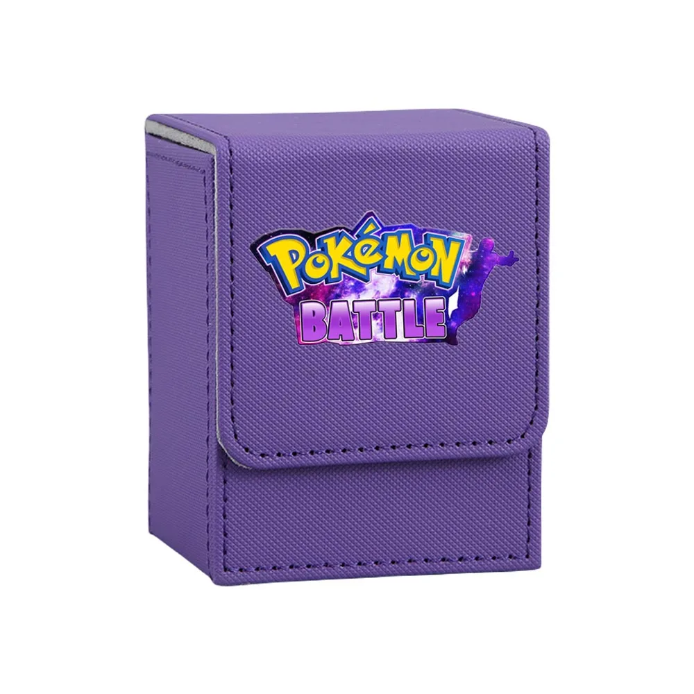 Anime Cartoon Pokemon Ptcg Logo Style Series Collezione di giochi Scatola di immagazzinaggio di carte Self Made Leafeon Scatola di immagazzinaggio Custodia per carte Regalo