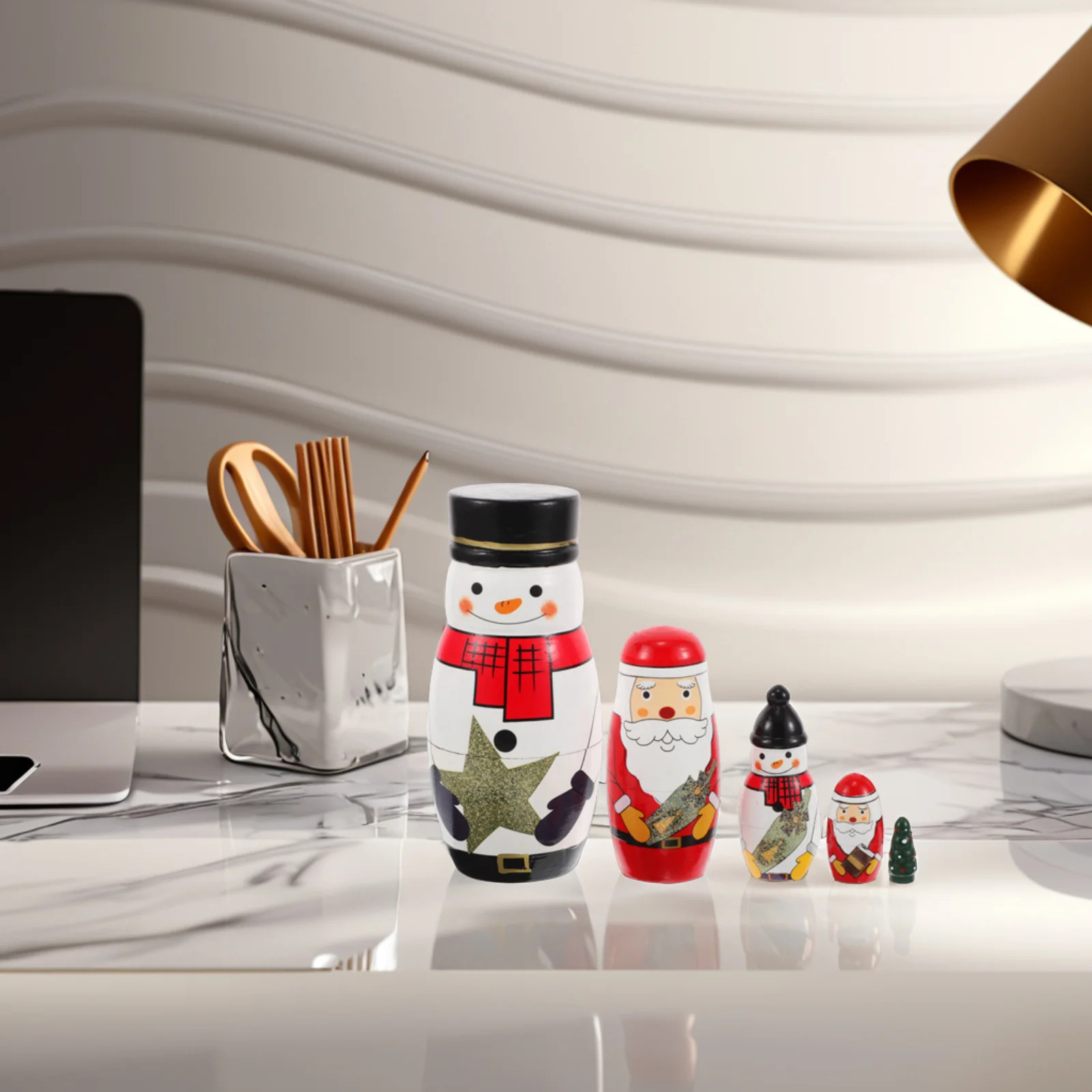 صندوق تخزين ديكور روسي لطيف للتعشيش هدية ماتريوشكا ماتريوشكا