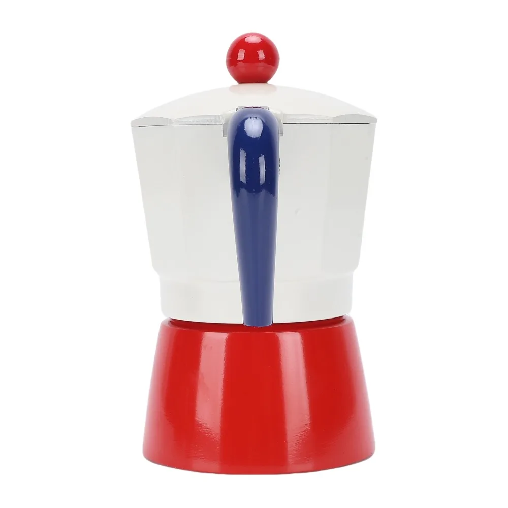 Aluminum Alloy Italian Coffee Maker 150ml Capacity Colorful Moka Pot 3 Cup Size Stovetop Coffee Maker Coffee Brewing