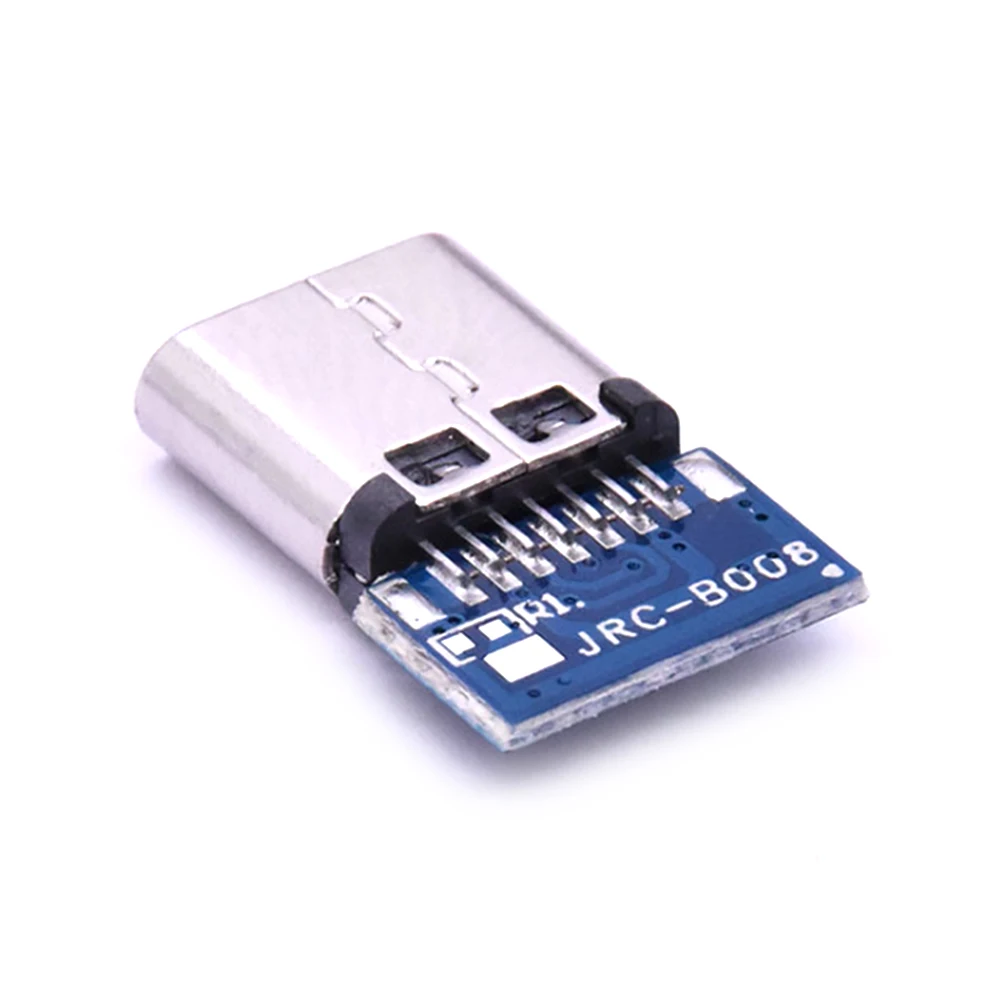 10Pcs Micro USB 2.0 Type C Connector 14 Pin Female Socket Receptacle Through Holes PCB 180 Vertical Shield USB