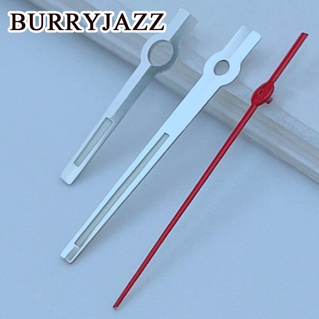 BURRYJAZZ NH35 NH36 NH38 7S26 7S36 4R35 4R36 tangan arloji perak biru perak merah emas mawar emas tangan bercahaya hijau