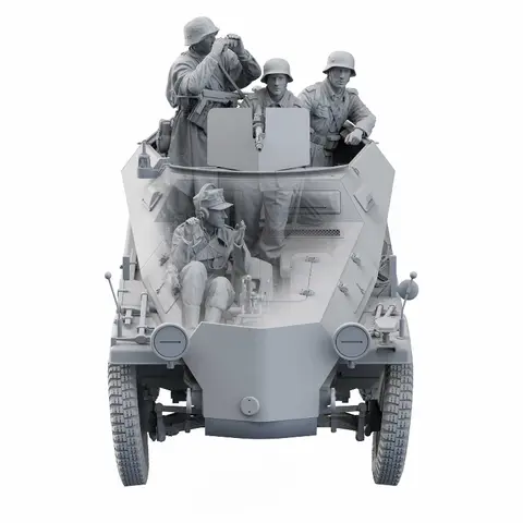 1/16 Skala Gjuten Resin Modellbyggsats Andra Världskriget Tyska Armén Halvspåriga Besättning 4 Figurer Behöver Monteras och Färgläggas Själva 10 best sales 1 16 hartsfigurer - №10