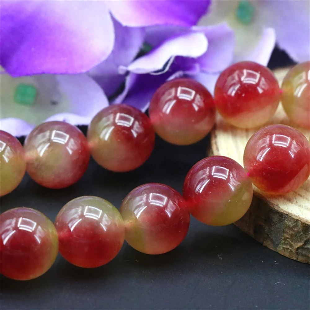 

Watermelon Crystal Chalcedony 12mm Jasper Beads DIY Jasper Stone Women Jewelry Making Design Wholesale Retail 15"