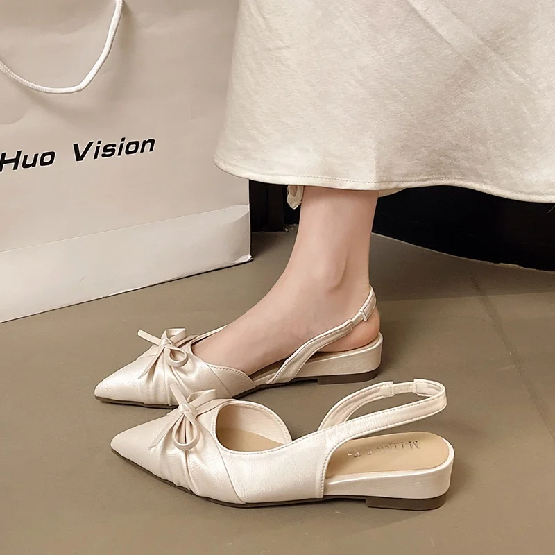Gorgeous Flat Bottom Wedge Head Sandals Women's 2026 New Summer Gentle Fairy Style for Skirts Roman Shoes Fashionable Flats