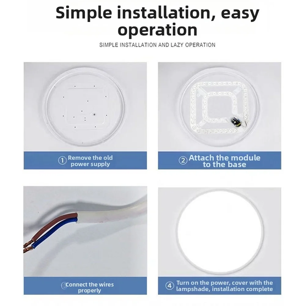 Recessed Retrofit LED Panel Light For Bedroom Lighting 96-hour Accelerated Aging 95 PC Casing For Retrofit Lighting