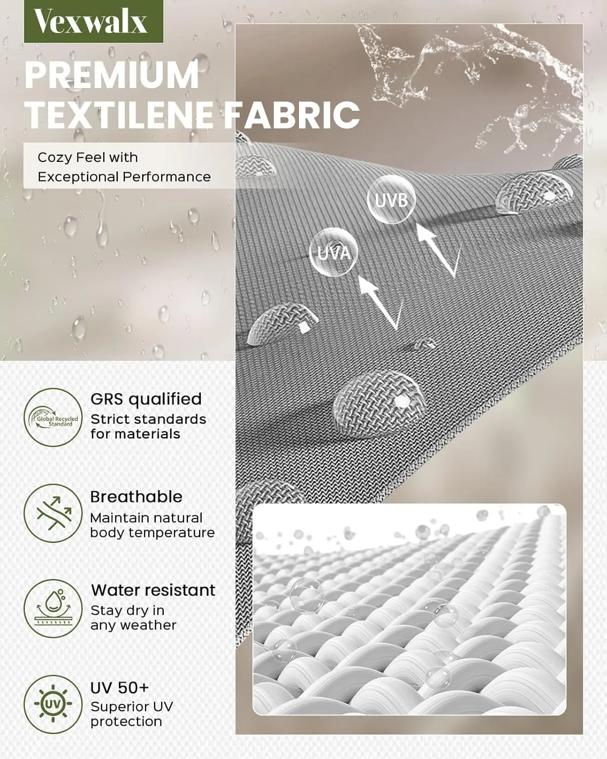 طقم صالة تشيس للفناء الخارجي مكون من قطعتين مع عجلات، كرسي قابل للتعديل، مساند للذراعين، رمادي داكن #6