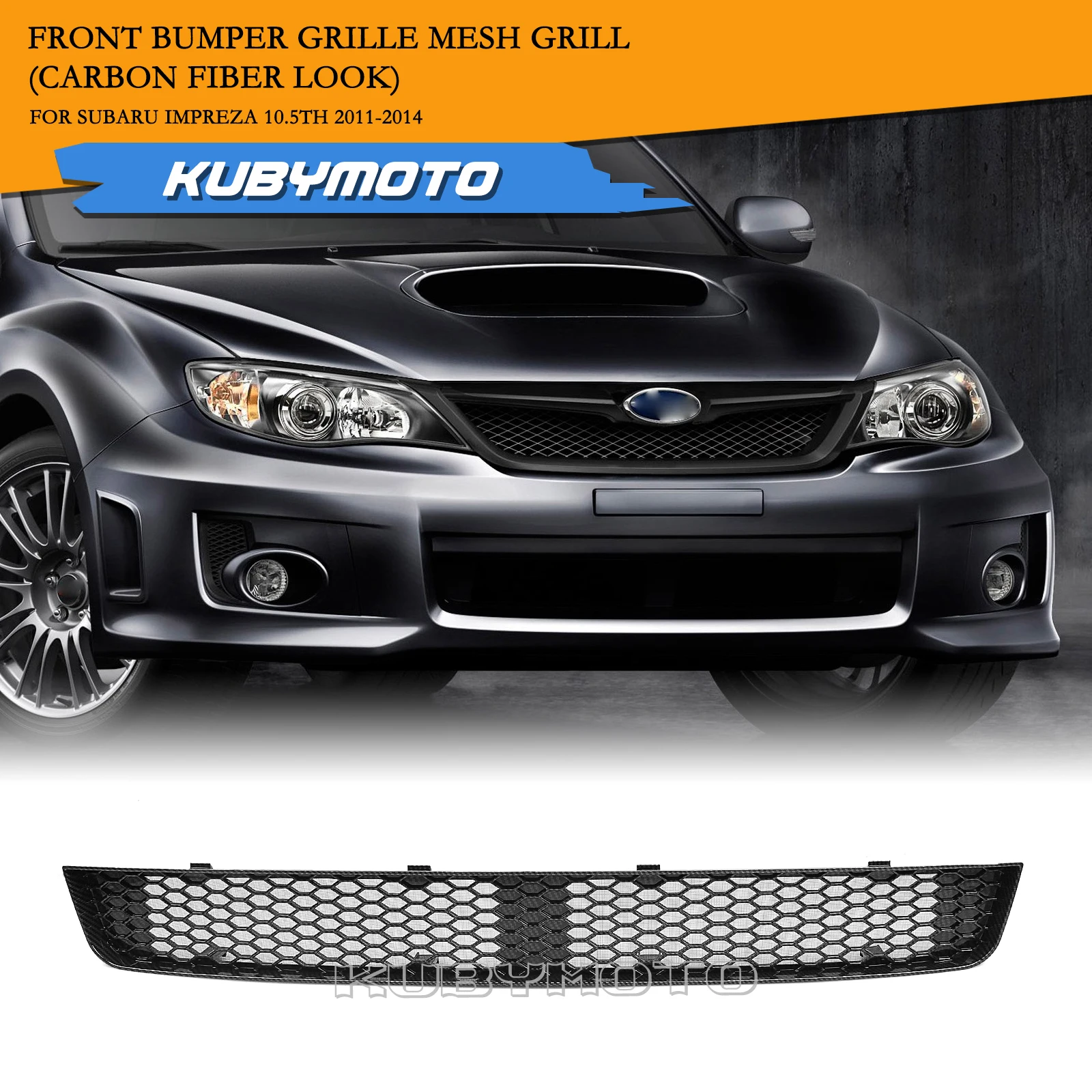 

For Subaru Impreza 10.5th 2011-2014 Front Grille Bumper Lower Grill Racing Grills Mesh Hood Grid With Insects Prevention Cover