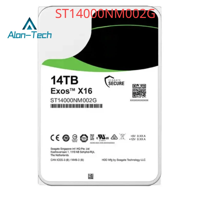 For Sea-gate ST14000NM002G 14TB Original New Exos X16 7200RPM SAS-12Gbps 256MB 512e/4kn 3.5inch Enterprise Hard Disk Drive HDD