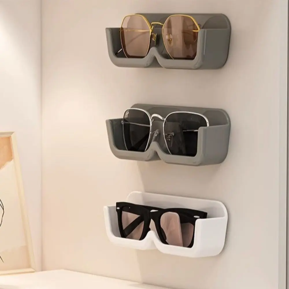 

Punch-free Glasses Storage Rack Wall Mounted Sun-glasses Display Holder Wardrobe Decoration Storage Box Sunglass Organizer