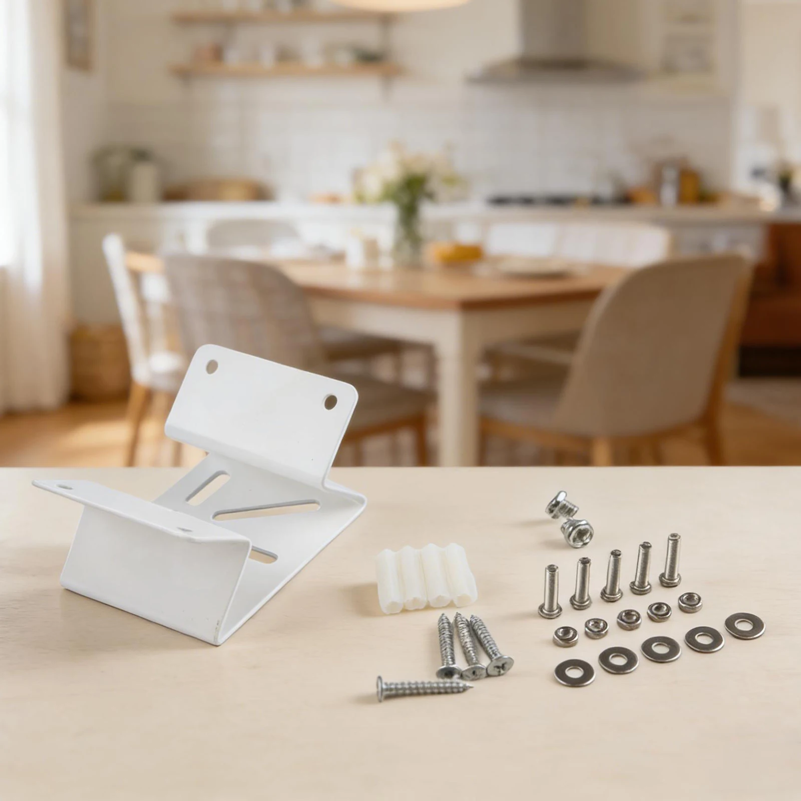 Indoor Installation White Corner Mount Bracket Brackets Wall Corner Bracket Weather Resistant Includes Screws Set