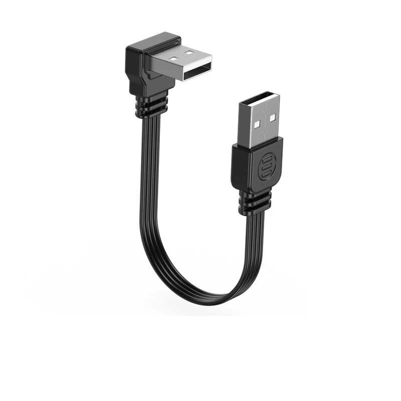 Kabel przedłużający USB 2.0 A męski-męski, kątowy 90 stopni, 5 cm, 10 cm, 100 cm, kabel USB2.0 męski-męski, prawy/lewy/dolny/górny. — zdjęcie produktu 2