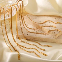 CARLIDANA Fashionable Wholesale for Women Jewelry Female Stainless Steel Gold Plated Ball Link Chain Necklaces Collares de Mujer
