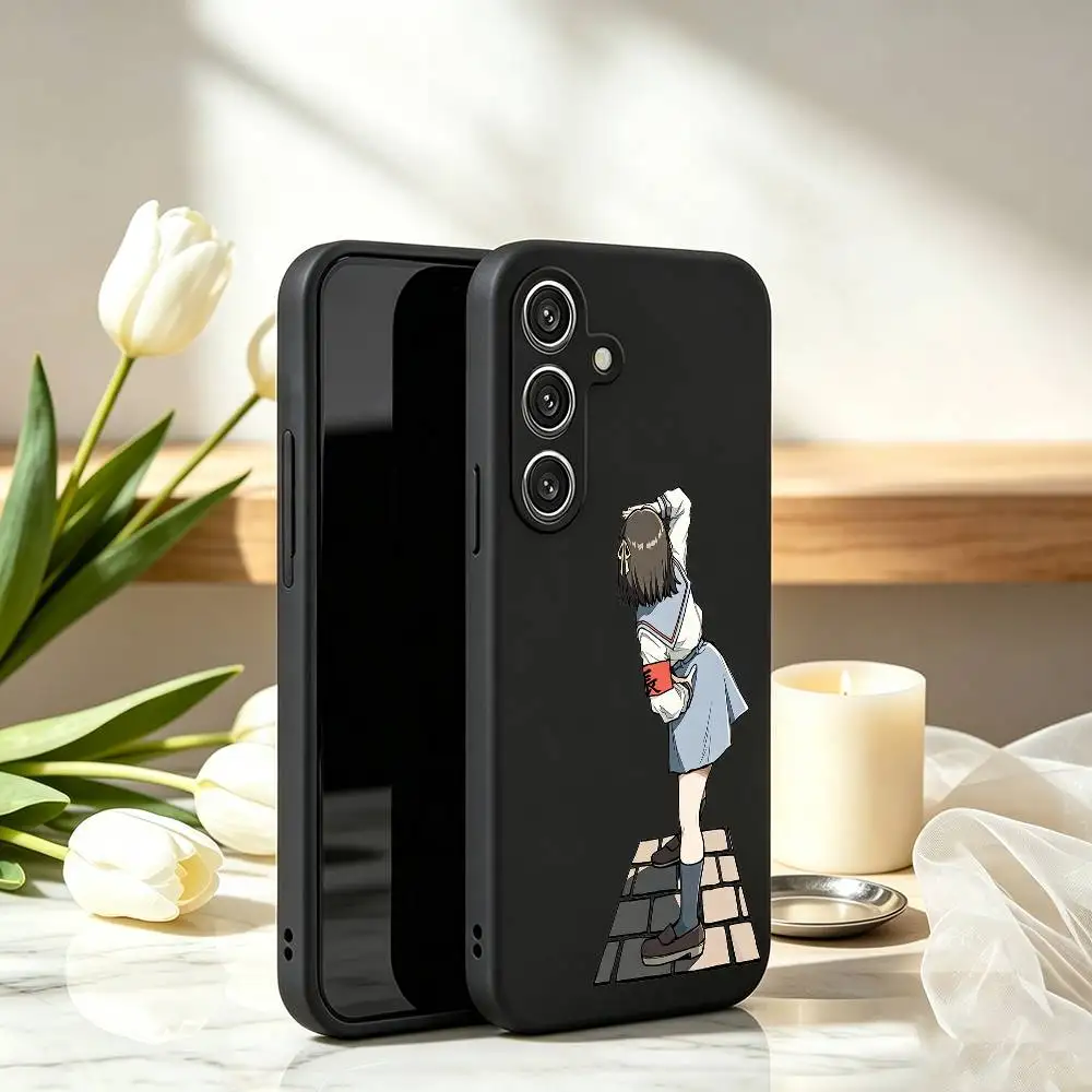 Suzumiya H-Haruhi Anime Phone Case Black Silicone Soft For Samsung Galaxy A73,A72,A71,A70,A53,A52,A51