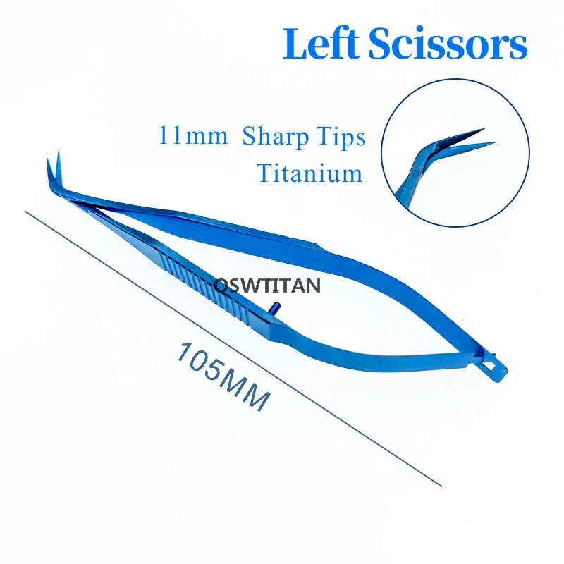 Ophthalmic Scissors Castroviejo Corneal Scissors Left/Right Pet Ophthalmic Surgical Instrument 1PCS view 5