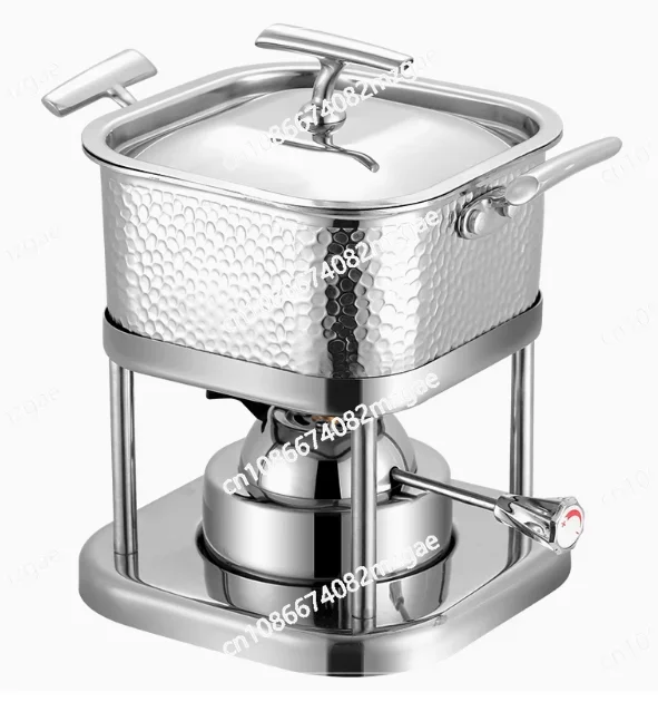 New 304 Stainless Steel High-end Inflatable Small Hot Pot, One Person, One Pot, One Household Single Person, Small 2-3 People