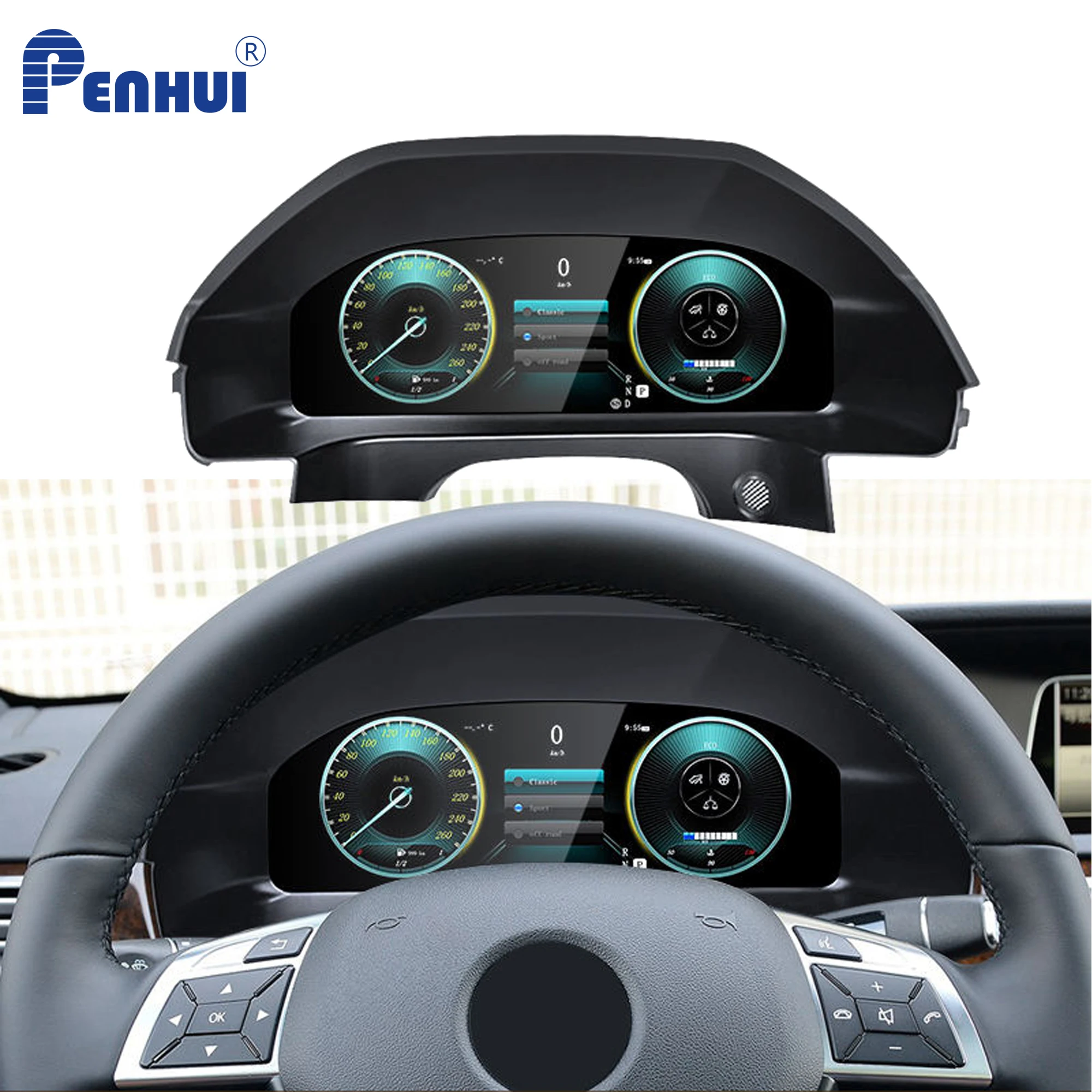 Car HUD LCD Cluster instrument multimedia dashboard Modification For Benz E Class W212 W207 C207 2009-2016 Mulitmedia Panel