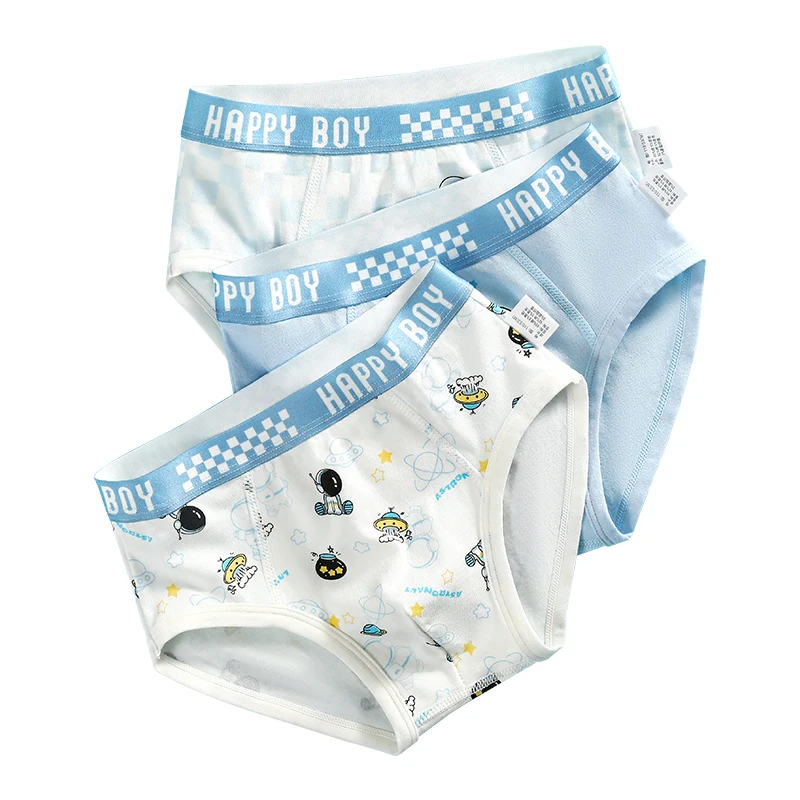 2-14 Years Boys Briefs Blue Astronaut Kids Underwear Stretchy Panties Kids Clothes 3 4 5 6 7 8 9 10 11 12 13 14 Years Old 243004