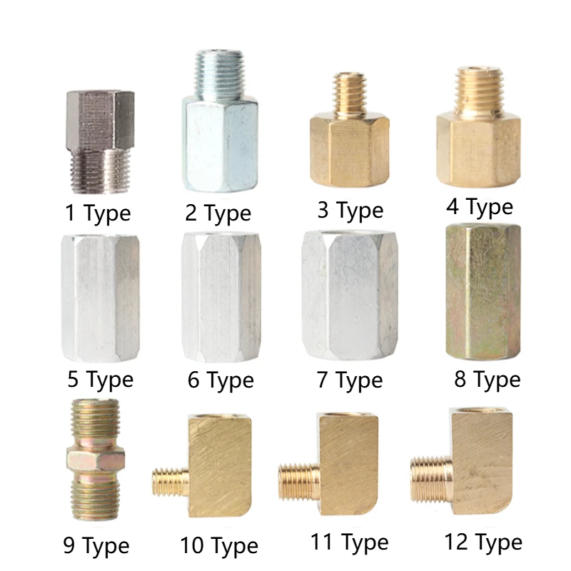 1-2pcs M6 M8 M10 M12 Male Female Elbow 90 Degree Block Brass Pipe Fitting Connector For Compreesion Fitting Oil Lubrication