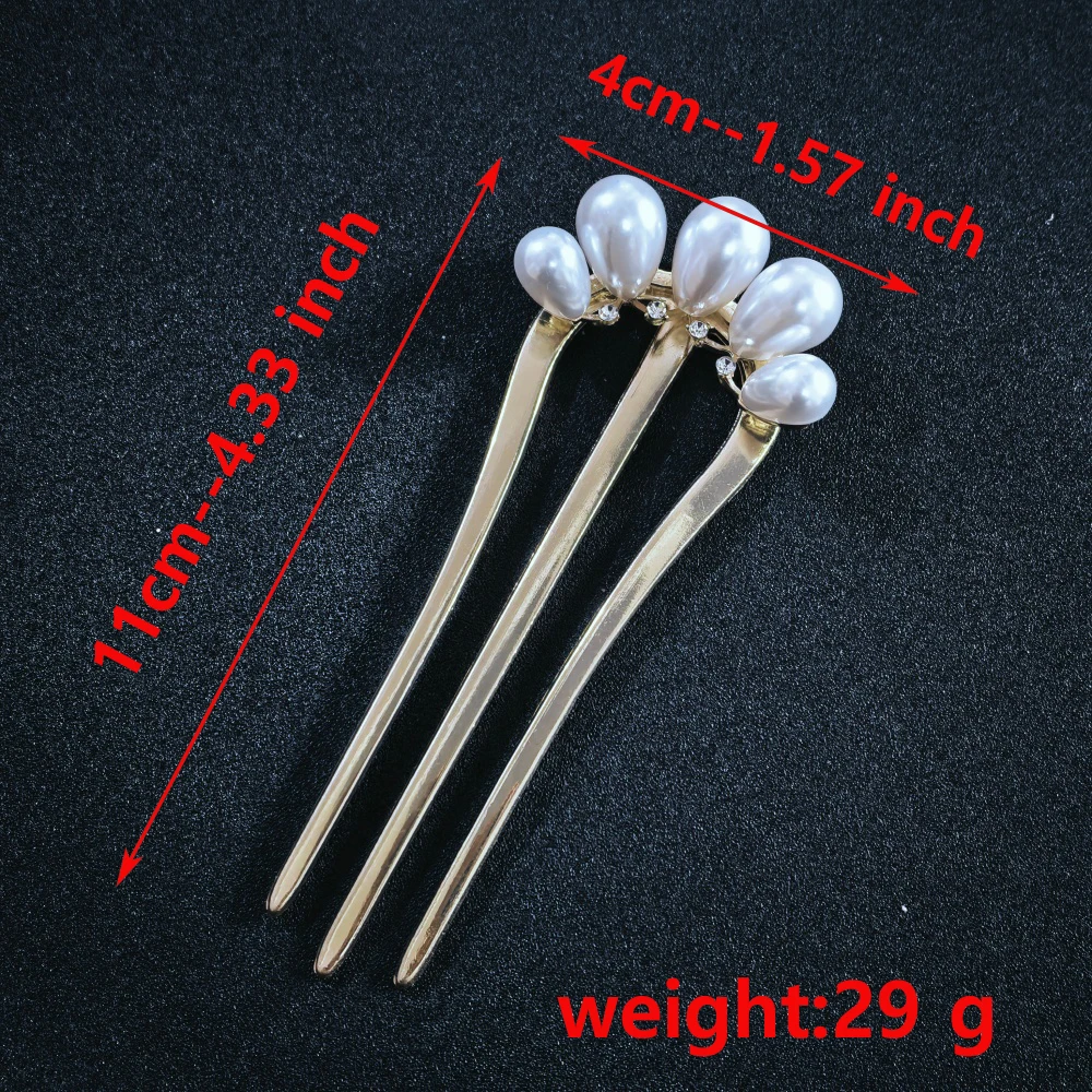 New Pearl Hairpins Korean U-shaped Metal Hair Clip Pins Women Girls Hair Sticks Bun Maker Hair Styling Tools Accessories Gifts image 2