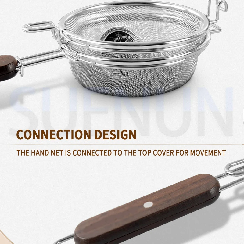 Coffee Bean Baking Machine Handheld Stainless Steel Stir Frying Coffee Bean Machine Household Roaster