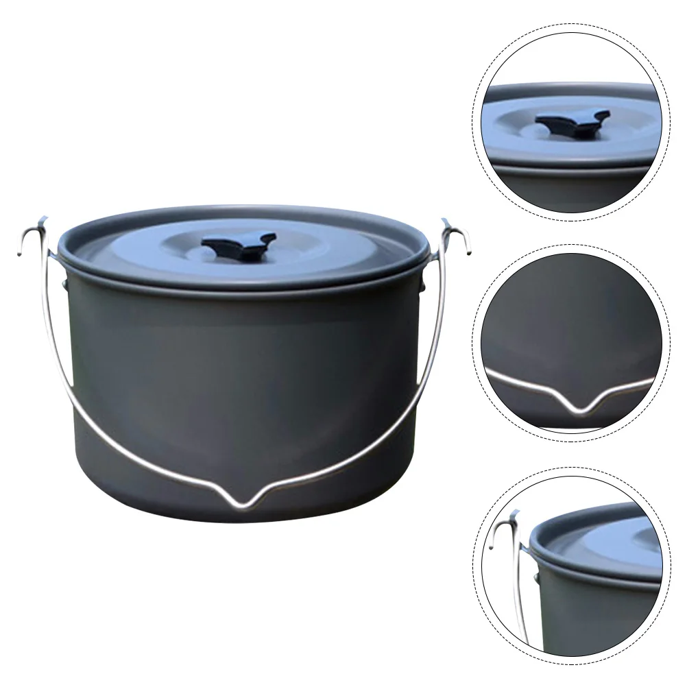

Picnic Hanging Pot Camping Cookware Grill Folding Stove Burner Supplies Lightweight Cooking Utensils High Capacity