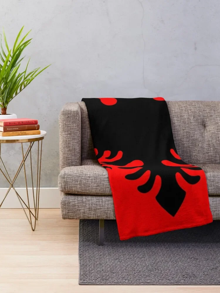 Flag of Albania Throw Blanket Custom cosplay anime Blankets