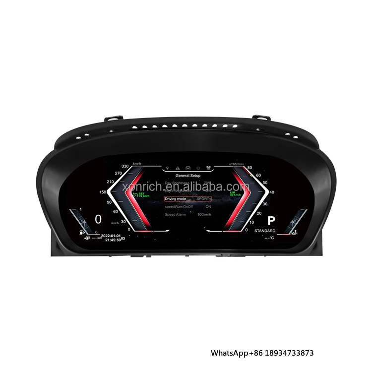 Xonrich 12,3-дюймовый автомобильный цифровой кластер для BMW 5 серии E60 E61 2003-2009, экран приборной панели с информацией автомобиля