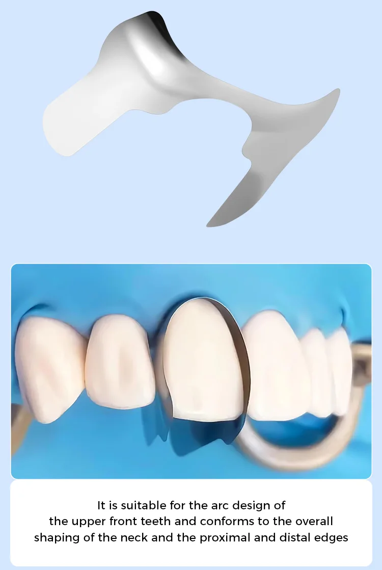 30PCS AZDENT Dental Matrix Konturierte Anterior M8 Metall Matrix Bands Schnitt System Matrizen Zahnmedizin Werkzeuge Materialien – Detail 9