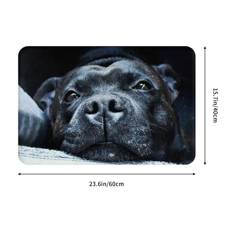 Staffordshire Bull Terrier Doormat Anti-Slip Entrance Bathroom Kitchen Cute Dog Door Floor Mat Bedroom Balcony Carpet Rug