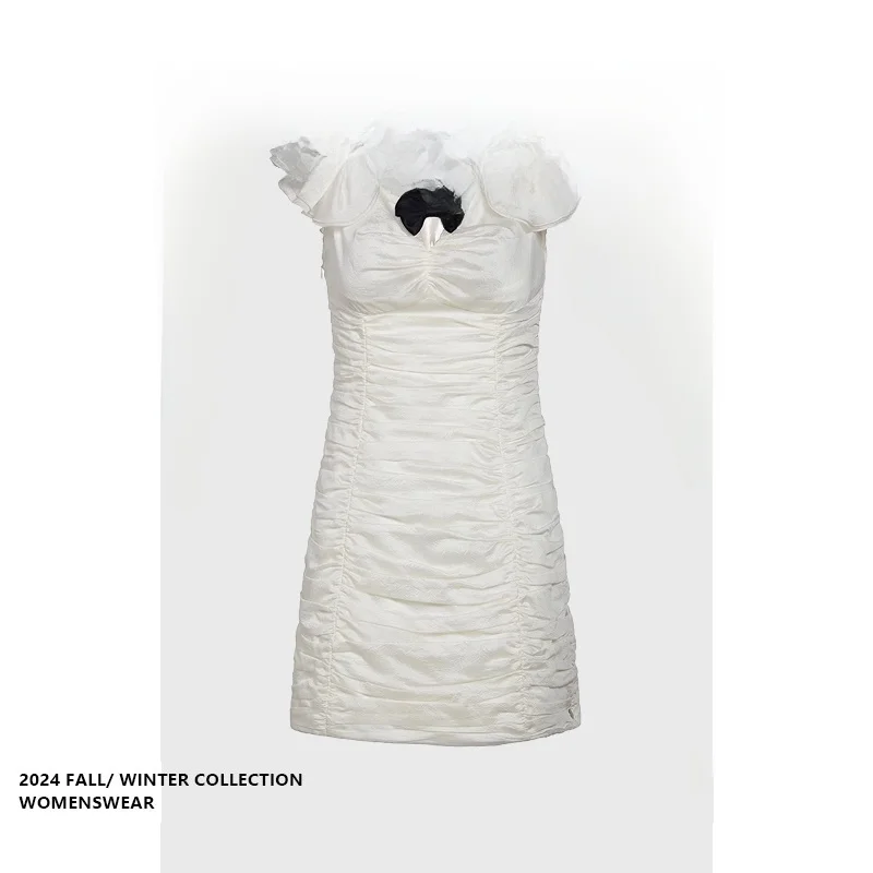 

Летнее платье Forever 2 Ruffle Shoulder Dr Elegance для повседневной носки, из другого материала, 100% хлопок, женское, больших размеров, Dr