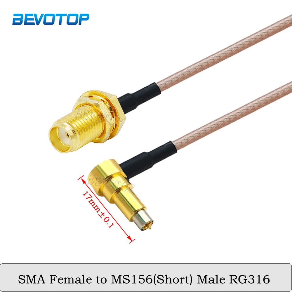 RG-316 Short MS156 Male Right Angle to SMA Male FemaleConnector RG316 Pigtail Testing Cable Adapter RF Coaxial Extension Cable