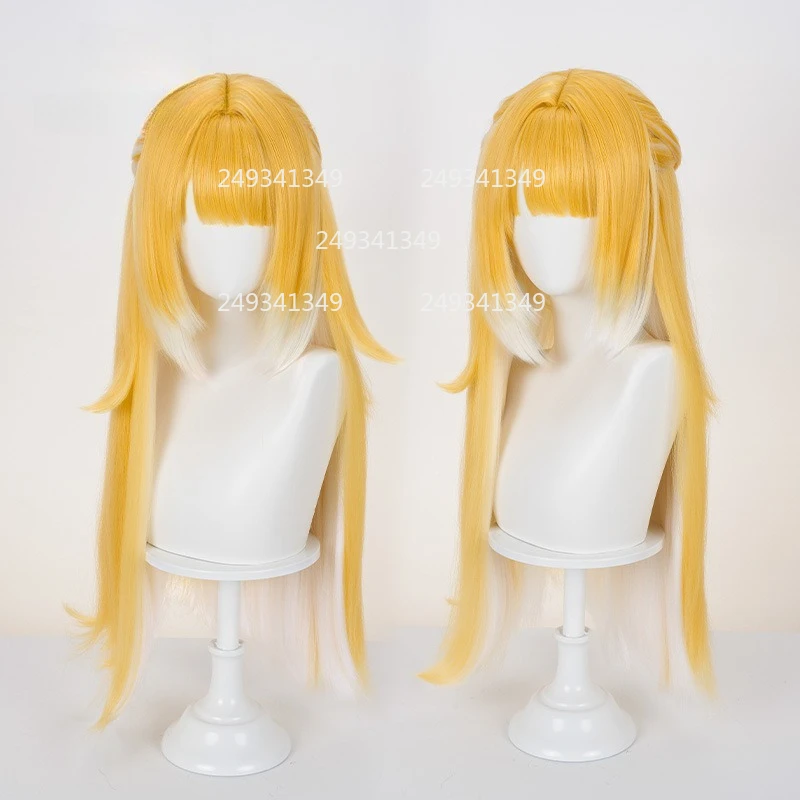 Ju Fufu-Peluca de Cosplay Zenless Zone Zero para mujer, pelo largo liso naranja, accesorios de disfraz de escenario Comic-con, accesorios para fiesta de Halloween