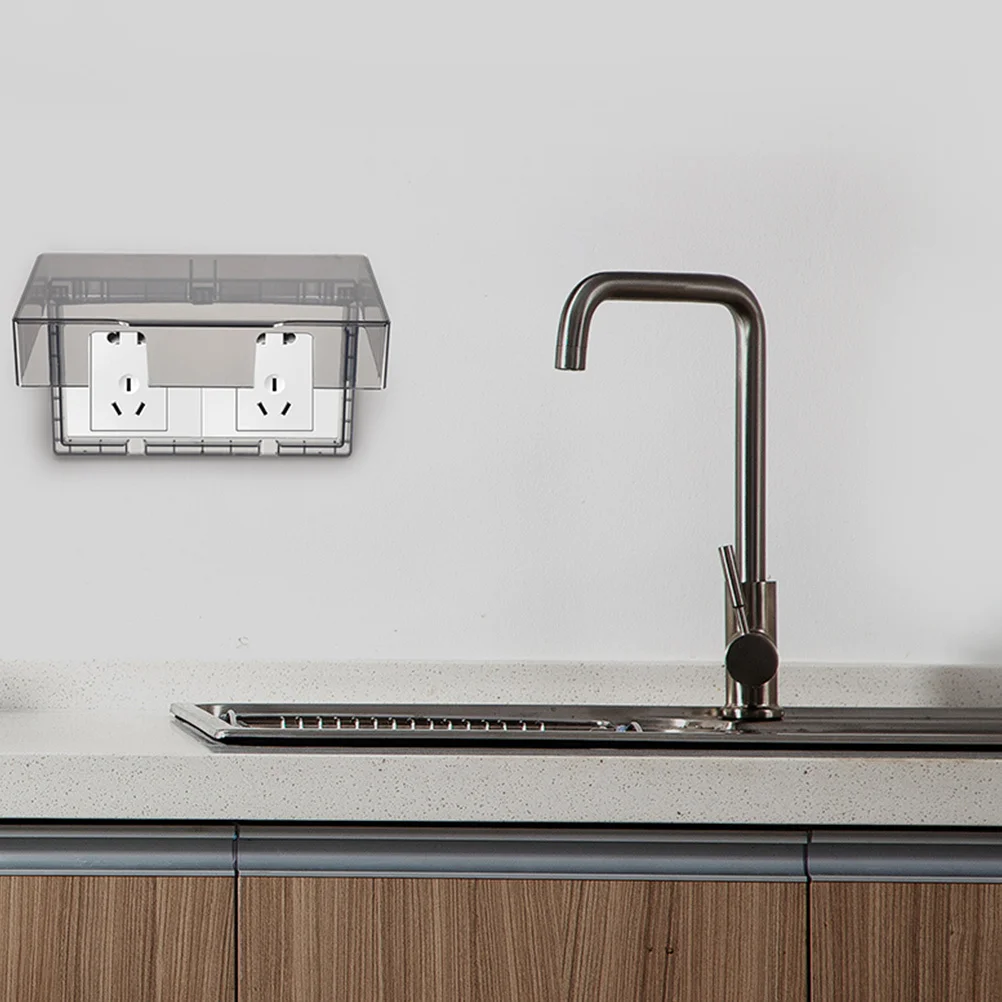 

Water-Resistant Wall Outlet Self-Adhesive Box Plug Protection For Home Bathroom Kitchen Living Room Office Reusable Durable