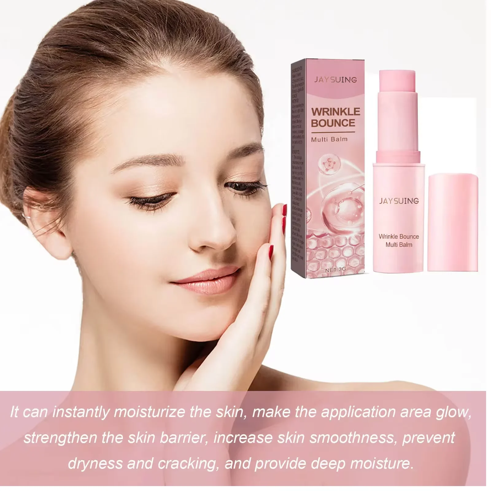 Collagen Multi Balm Stick Wrinkle Bounce Anti-Wrinkle Moisturizing Multi Balm Brighten Dull Skin Tone Cream Korean Cosmetics